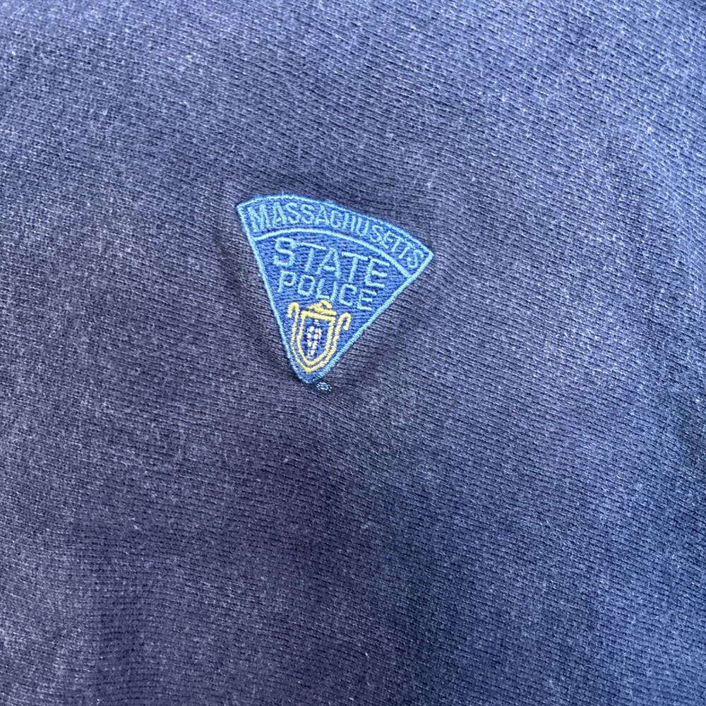 Champion Reverse Weave Sweatshirt Men XL Navy Blue Massachusetts State Police - Picture 2 of 10